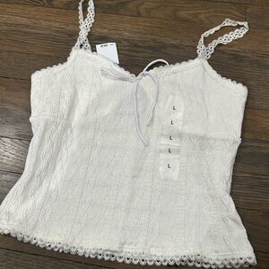 Macy's White Lace Camisole